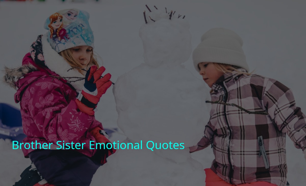 Brother sister emotional quotes
