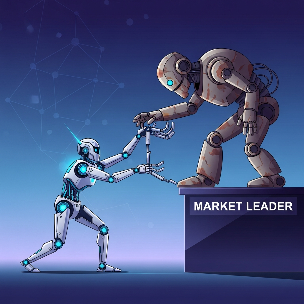 Visual for Competitive Displacement: A Scientific Approach to Outranking Established Market Leaders