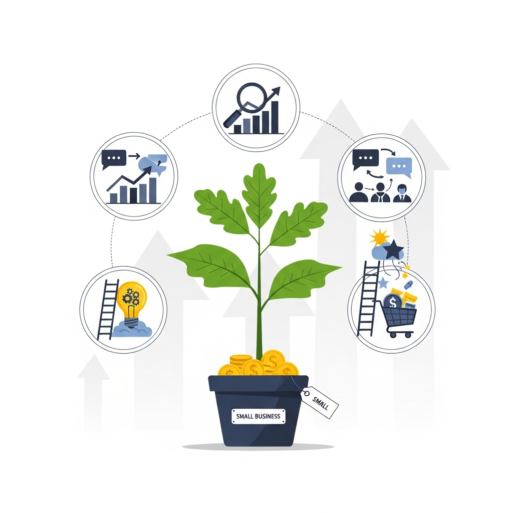 Visual for Scaling Success: 5 Actionable Ways to Grow Your Small Business Today