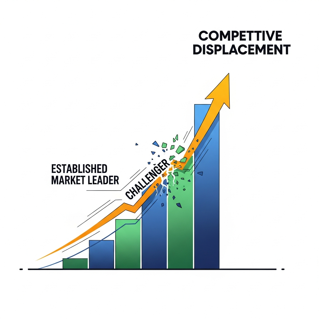Visual for Competitive Displacement: A Scientific Approach to Outranking Established Market Leaders