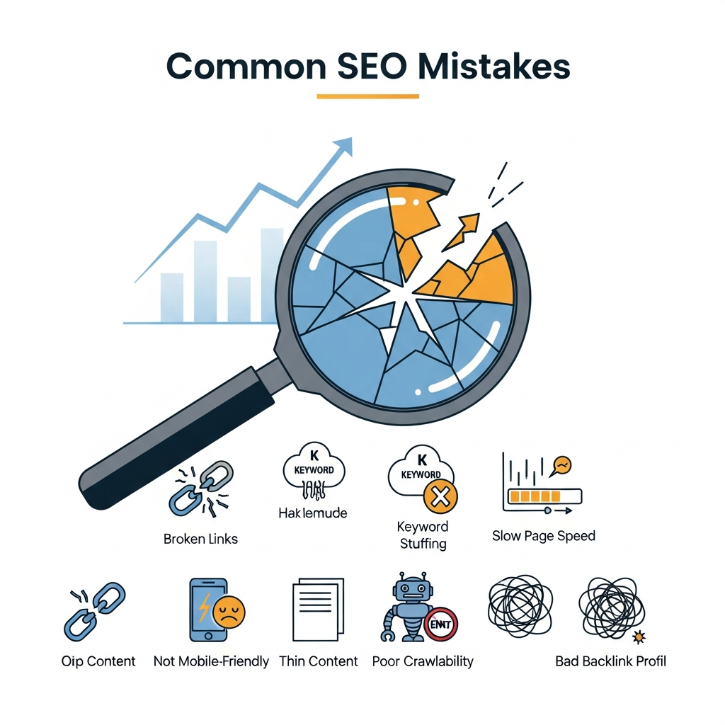 Visual for Why Your Website Isn't Ranking: 7 Common Seo Mistakes and How to Fix Them