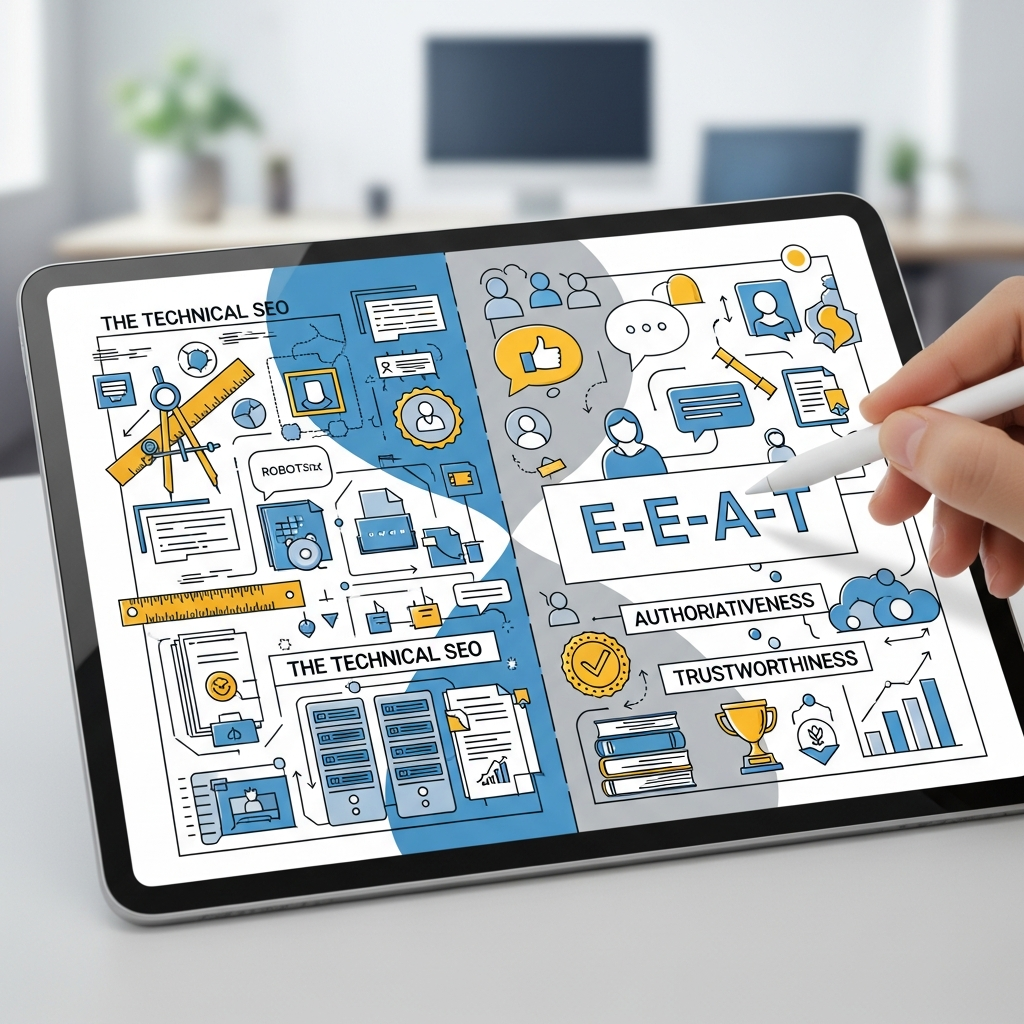 Visual for The E-E-A-T Blueprint: Why Technical SEO is Only Half the Battle for Google Rankings
